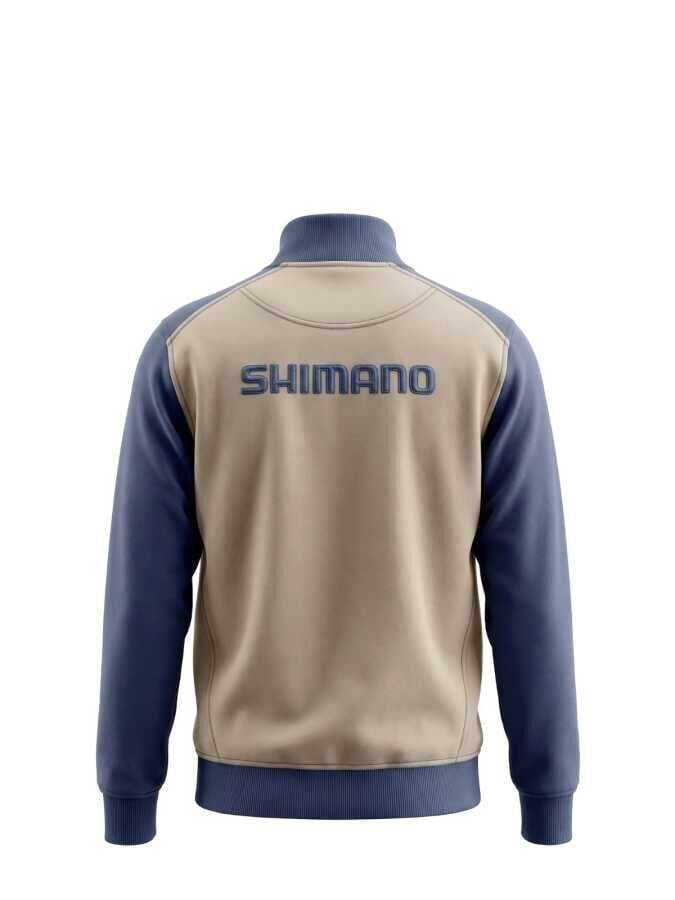 Shimano Sweatshirt  Fermuarlı Bej/İndigo