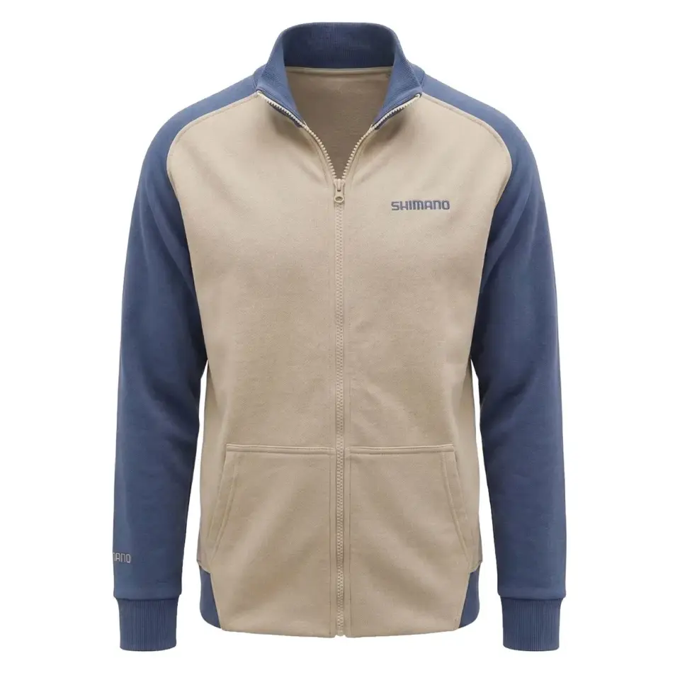 Shimano Sweatshirt  Fermuarlı Bej/İndigo