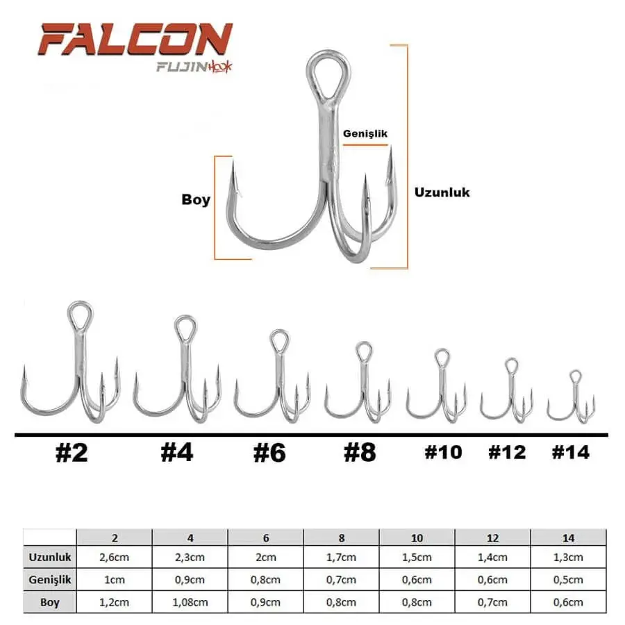 Fujin Falcon Super Anti-Rust Üçlü İğne