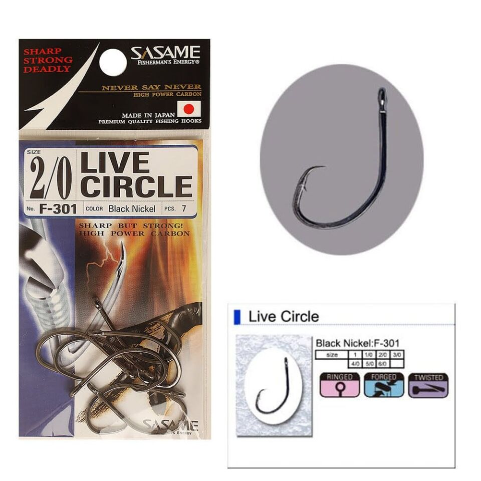 Sasame F-301 Live Circle Serisi Olta İğnesi 3/0