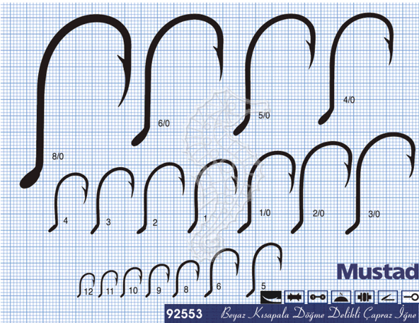 Mustad Olta İğnesi 92553 25li 4/0