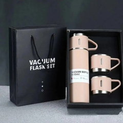 Optimus pro Vacuum Flask Set Üç Bardaklı Kutulu Paslanmaz Çelik Termos Seti 500 M