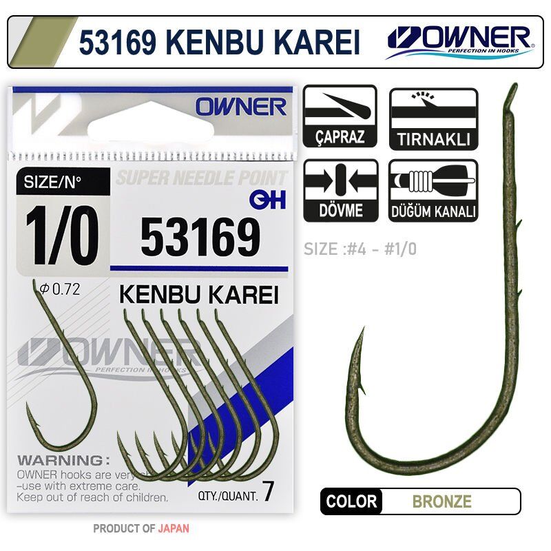 Owner 53169 Kenbu Karei S. Green İğne 1/0