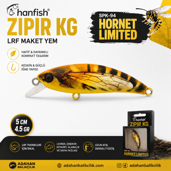 Hanfish Zıpır KG 5 Cm 4.5 Gr LRF Maket Yem SPK-94 Hornet Limited