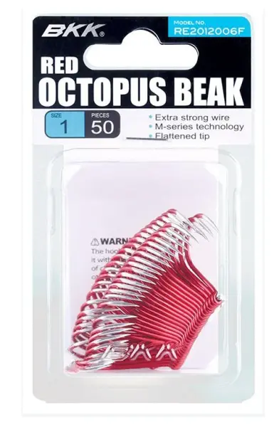 BKK Red Octopus Beak 50 Adet Olta İğnesi 7/0