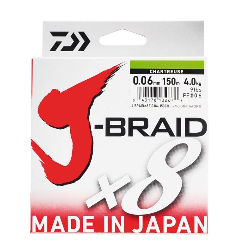 Daiwa JBraid 8B Chartreuse 150m İp Misina 0.06