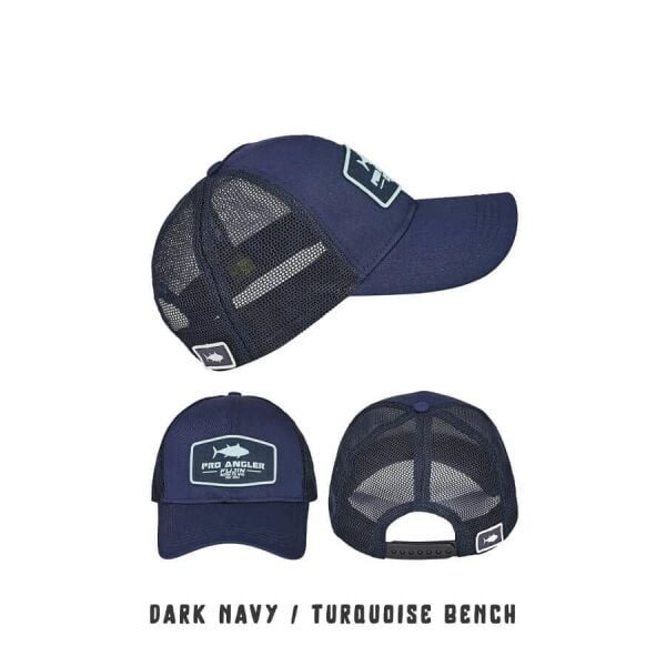 Fujin Pro Angler Dark Navy + Turquoise Bench Balıkçı Şapkası