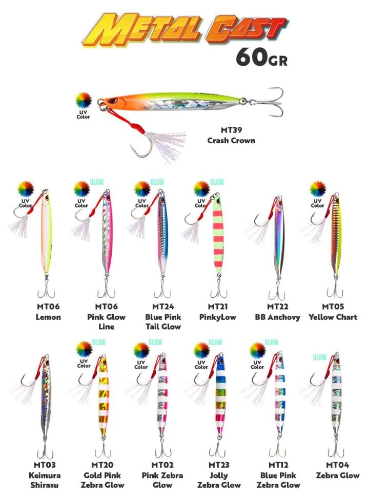 Fujin Metal Cast 60gr Shore Jig Metal Yem