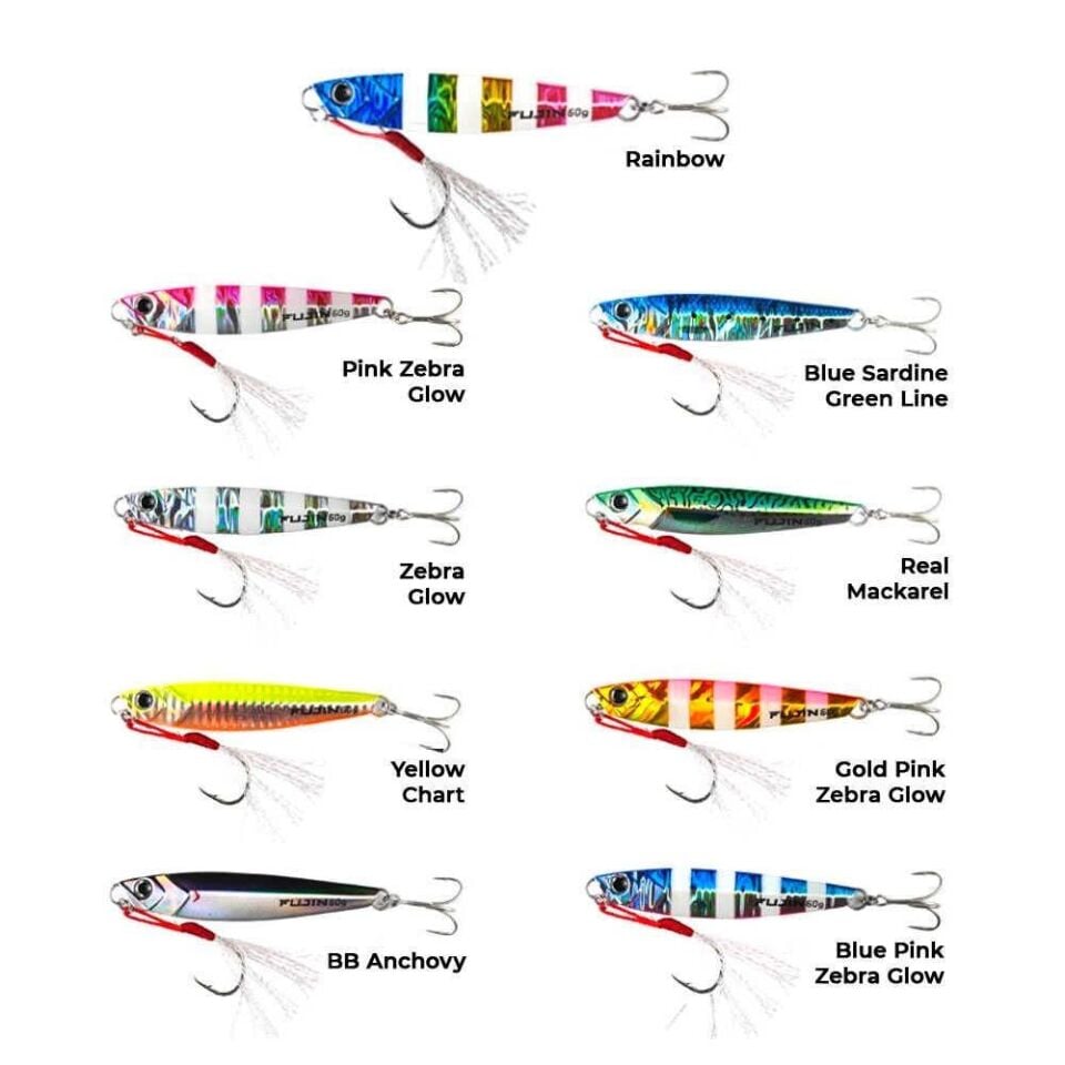 Fujin Jig-X 20gr Light Jigging Jig Yem MT21 Rainbow