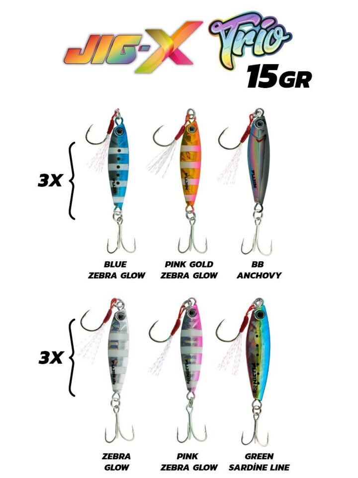 Fujin Jig-X Trio 3lü Micro Jig 15gr TR1