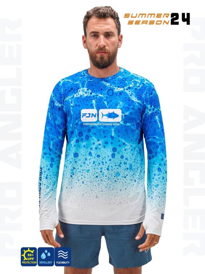 Fujin Pro Angler S24 T-Shirt Blue Ocean L