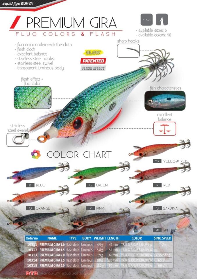 DTD PREMIUM GIRA 2.0 KALAMAR ZOKASI YELLOW RED