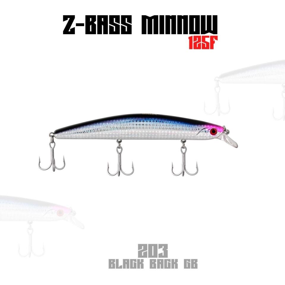 Fujin Z-Bass Minnow 125F 21gr Maket Balık 163 uv redhead