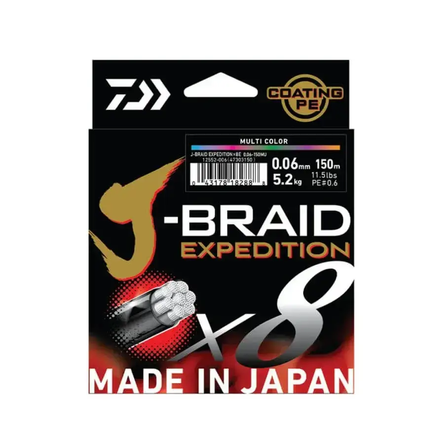 Daiwa J-Braid Expendition 8x Braid Turuncu 150 mt İp Misina 0.06 MM