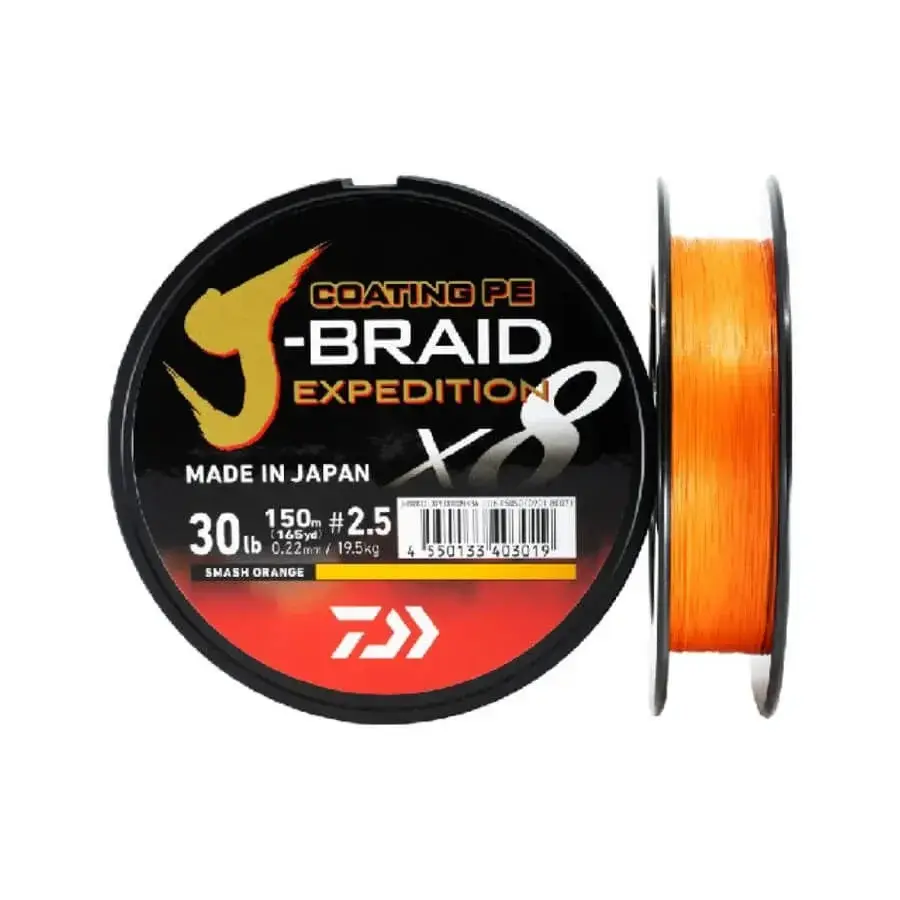 Daiwa J-Braid Expendition 8x Braid Turuncu 150 mt İp Misina 0.10 MM