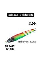 DAIWA SALTIGA TUNGSTEN JIG 60 GR FH TROPICAL ZEBRA
