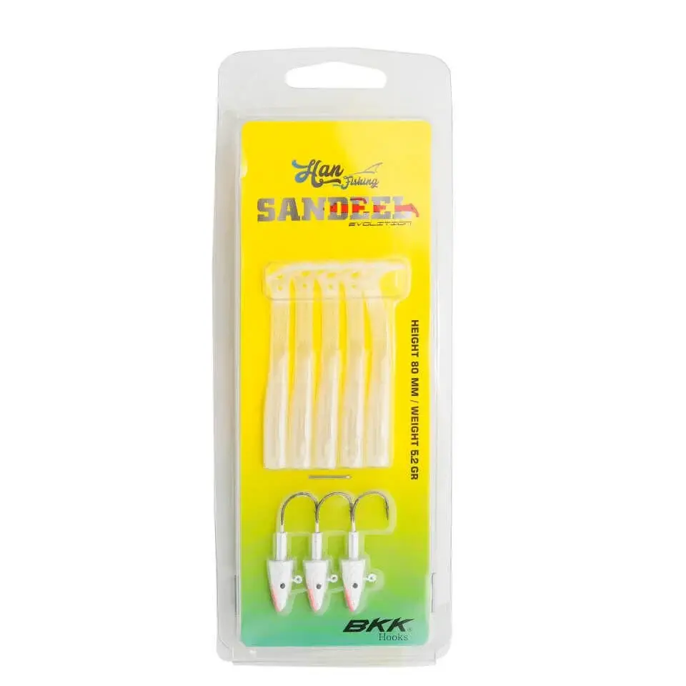 Hanfish Sandeel 8 Cm 5.2 Gr Silikon Yem SL-800 Peary White