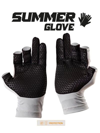 Fujin Pro Angler S24 Summer Gloves Grey