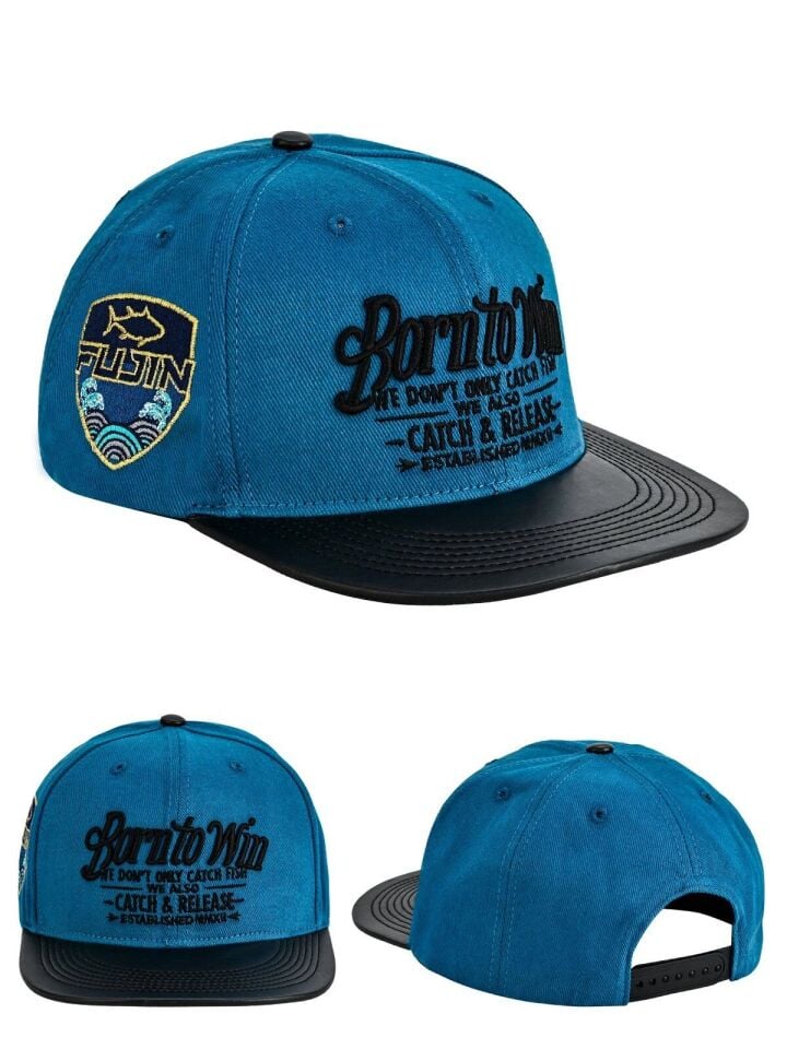 Fujin BTW Leather Visor Şapka Indigo