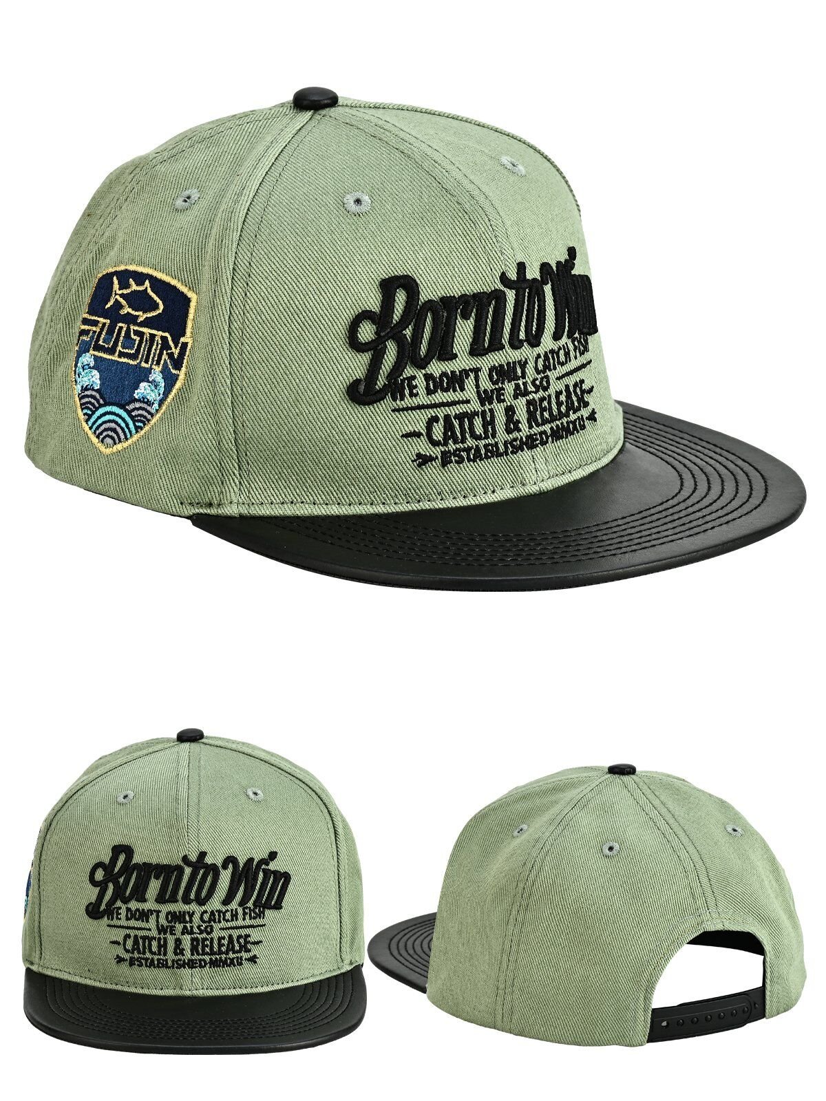 Fujin BTW Leather Visor Şapka Light Green