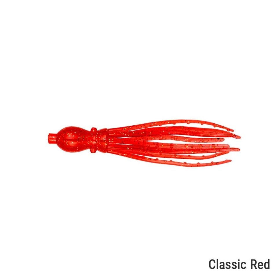 Nikko Octopus 114mm UV Silikon Yem 4'lü Paket Seaberry Orange